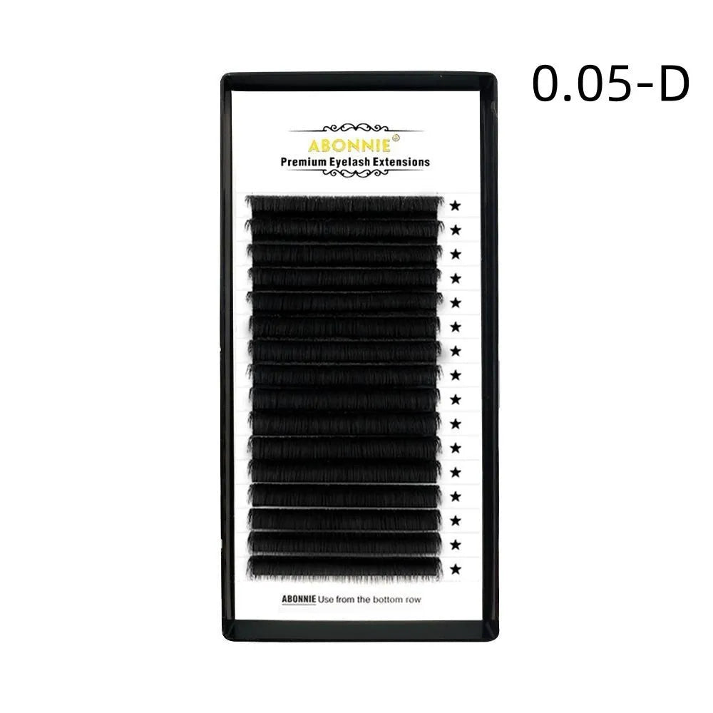 16-row dense false eyelashes made from mink hair showing multiple length options