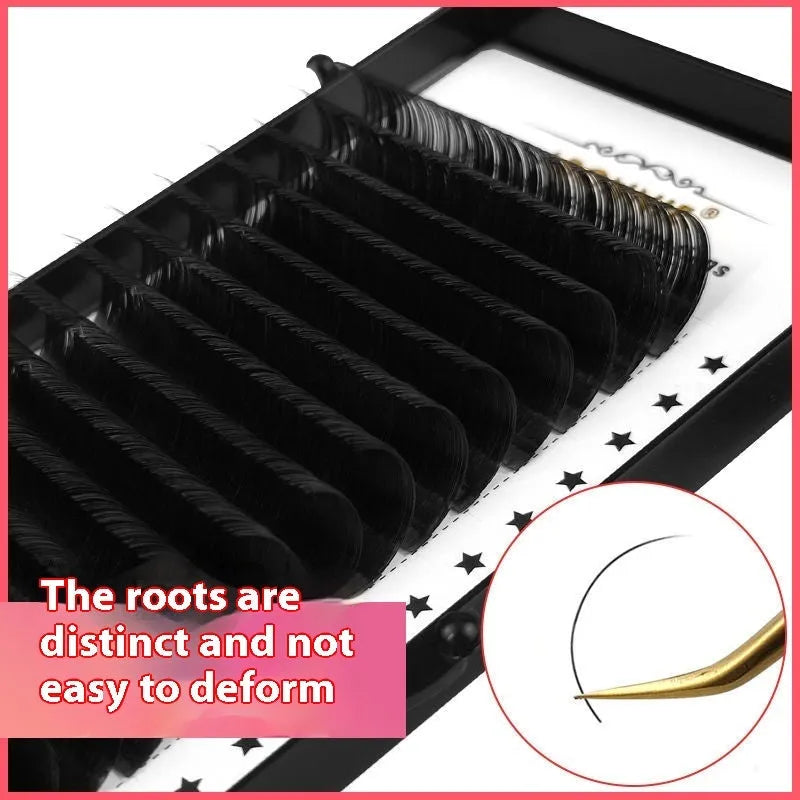 16-row dense false eyelashes made from mink hair showing multiple length options