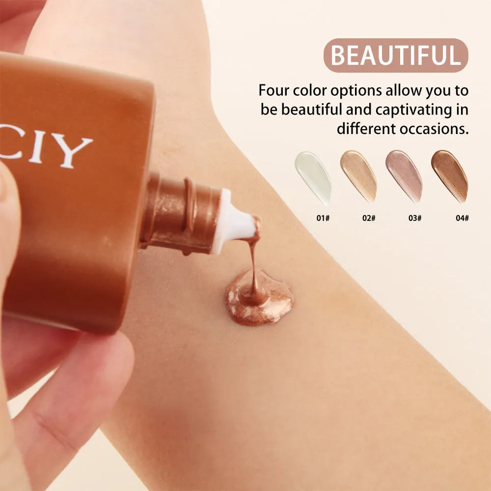 30ml contour liquid bottle for face and body brightening, available in four shade options.