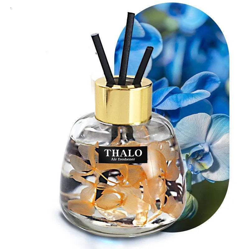 Glass bottle-shaped car perfume ornament for loose incense aromatherapy with six scent options