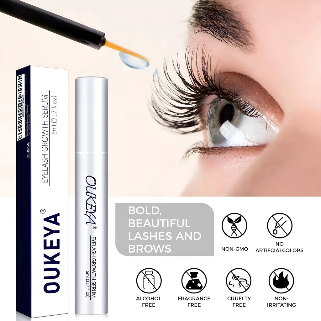 Silver bottle of 5ml eyelash growth essence nutrient solution for eyelash care