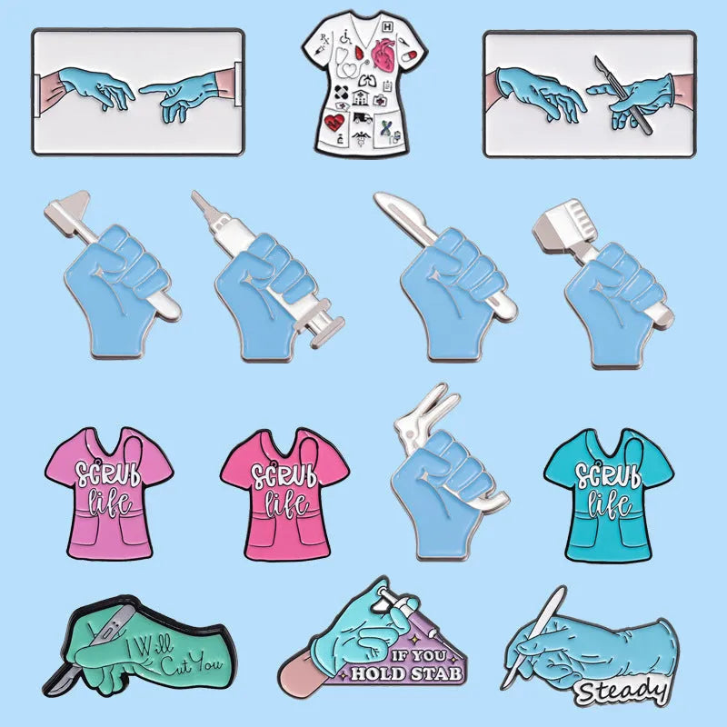 Alloy baking varnish brooch pin with cartoon character design on white background