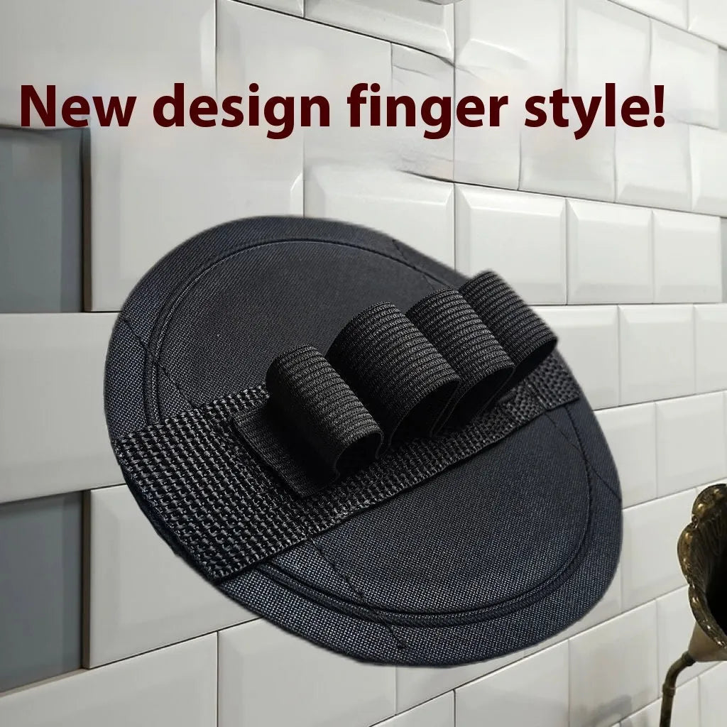 Rubber finger-style bath gadget for women in round cake colour options