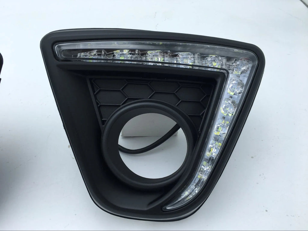 Pair of Mazda CX-5 LED daytime running light units with electroplated finish