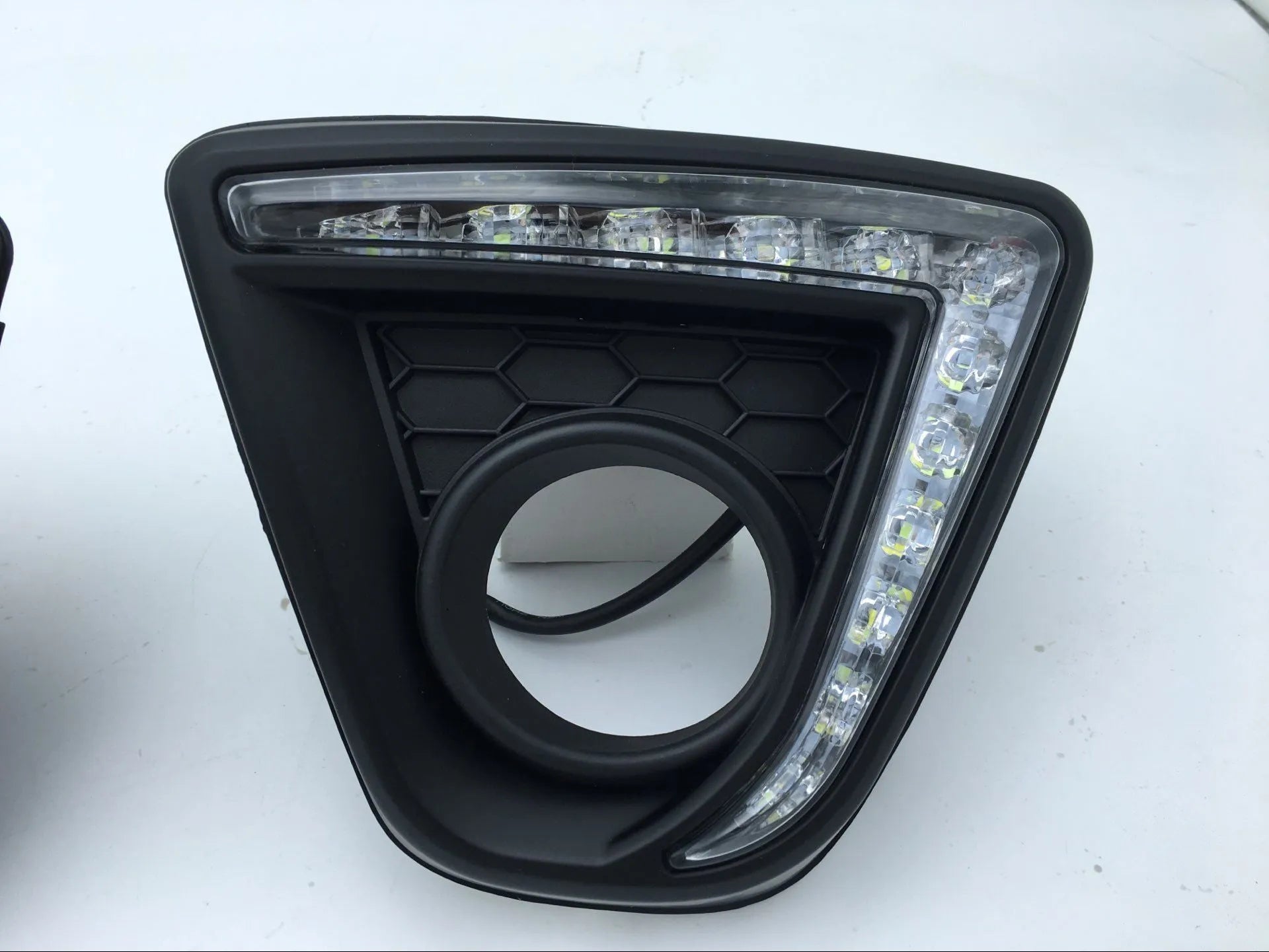 Pair of Mazda CX-5 LED daytime running light units with electroplated finish
