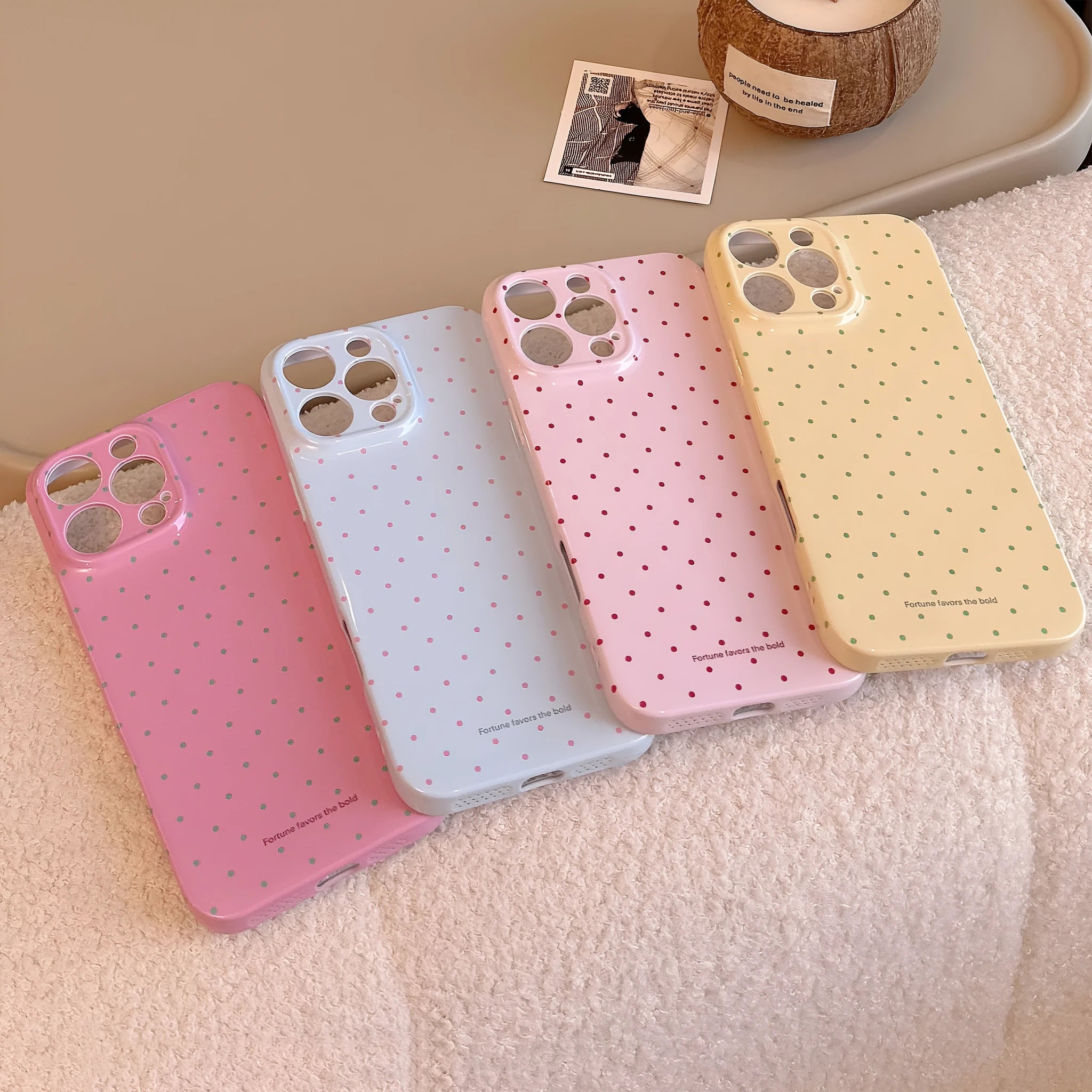 TPU silicone phone case with wavelet dots for Apple iPhone 16 series, soft shell in pink with fall protection
