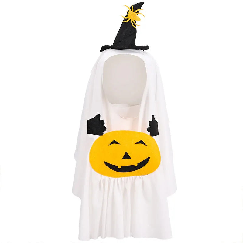 White pumpkin ghost Halloween dog costume for small medium large dogs