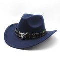 Western cowboy hat with bell crown in multiple colour options, size M fitting 56-58cm head circumference