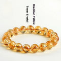Natural yellow Asestelle citrine bracelet with geometric beads in multiple sizes