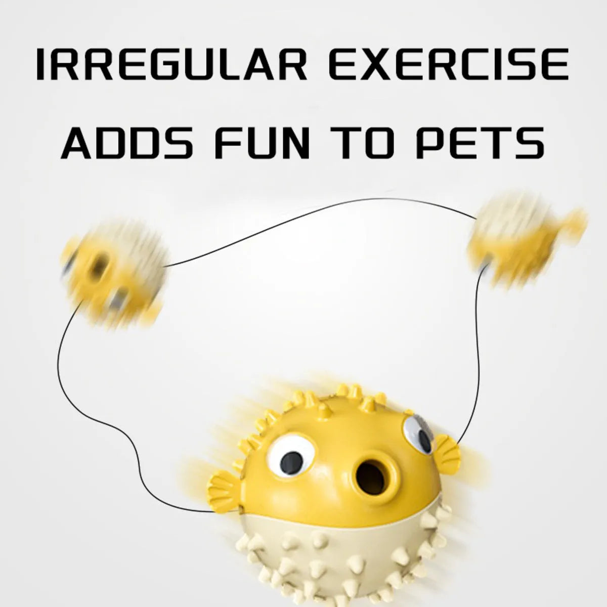 Yellow fish-shaped vinyl dog chew toy for aggressive chewers with textured surface