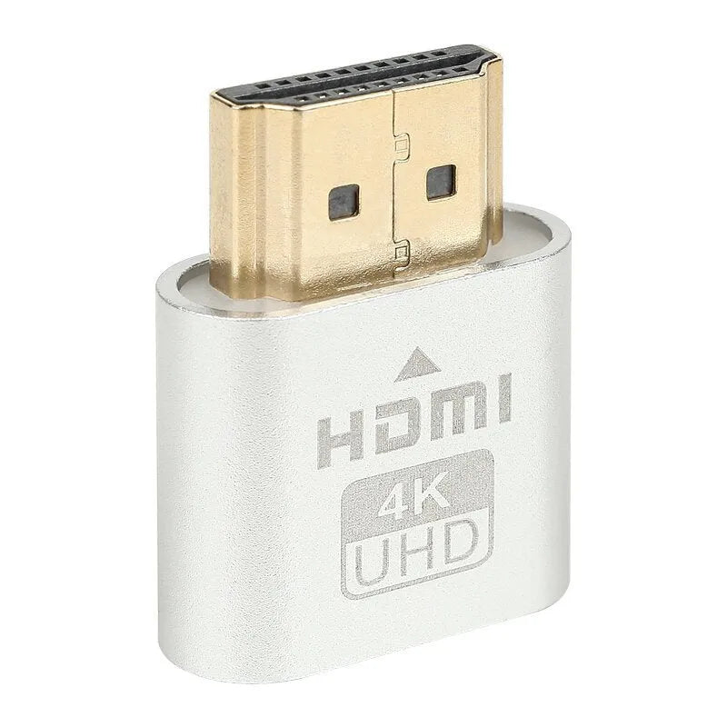 HDMI graphics card dummy load plug virtual display device in gold finish