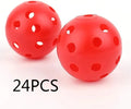 Multi-colour golf practice balls set with 26-hole putting cup in red orange blue green white yellow