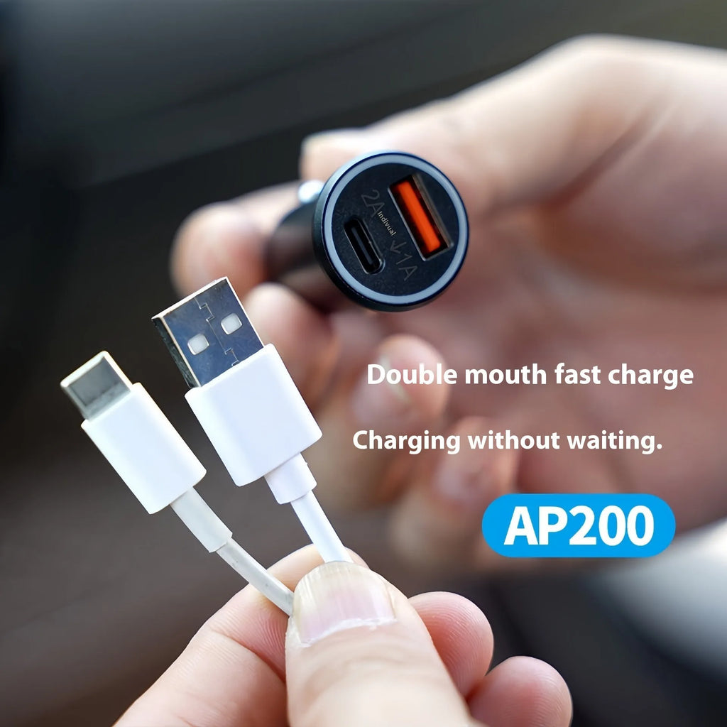 Black ABS plastic GPS car charger locator for 12V socket vehicle tracking.