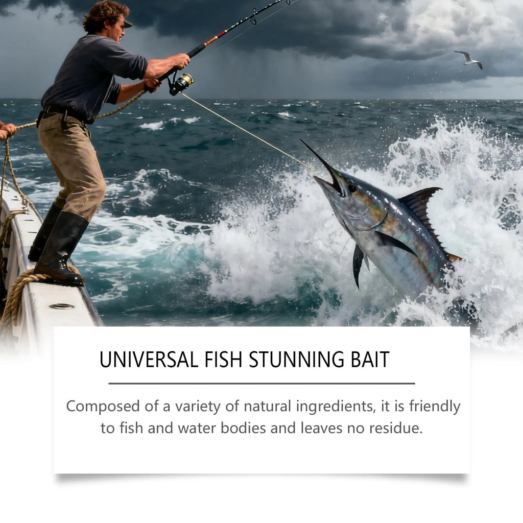 60ml bottle of Universal Fish Stunning Bait liquid attractant for freshwater and saltwater fishing