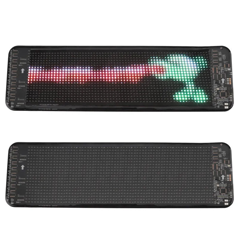 Flexible LED screen for car rear windshield with Bluetooth control and USB power