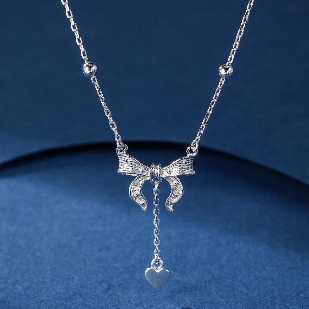 925 sterling silver butterfly heart pendant on adjustable 40-45cm O-ring chain necklace