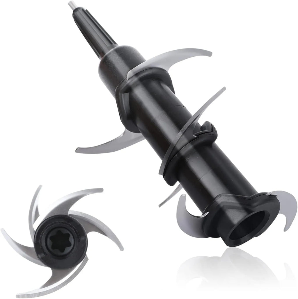 Stainless steel six-stack juicer blade replacement set with knife holder accessory