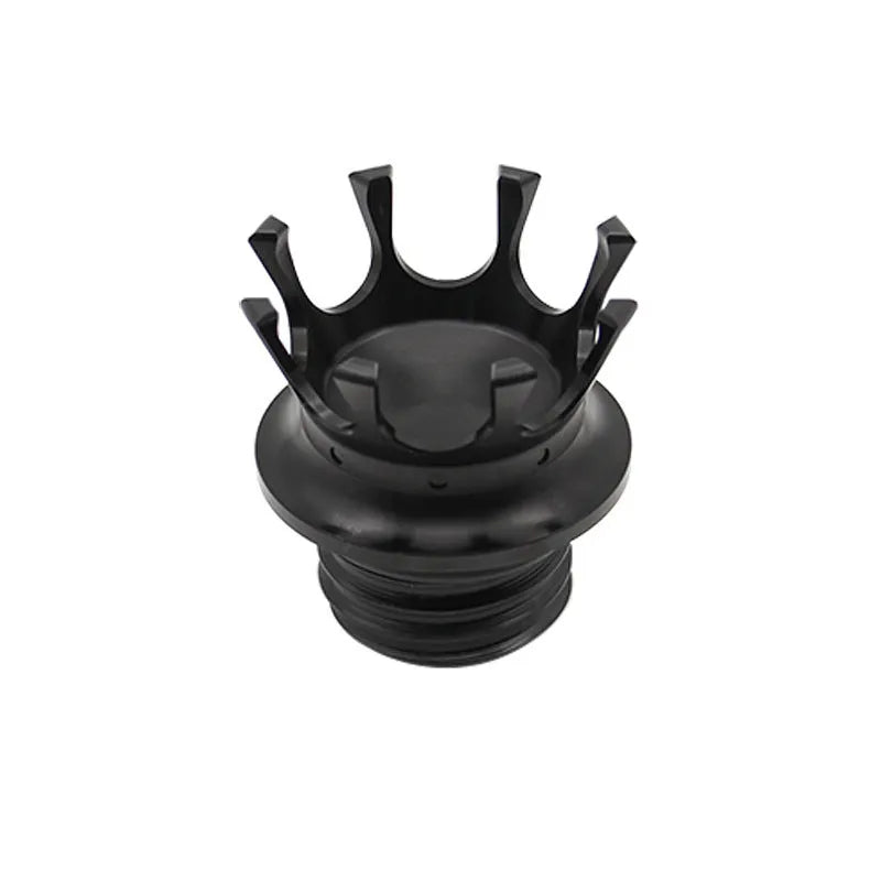 Aluminium alloy motorcycle fuel tank cap for Harley-Davidson Sportster and Soft Tail models in multiple colours.