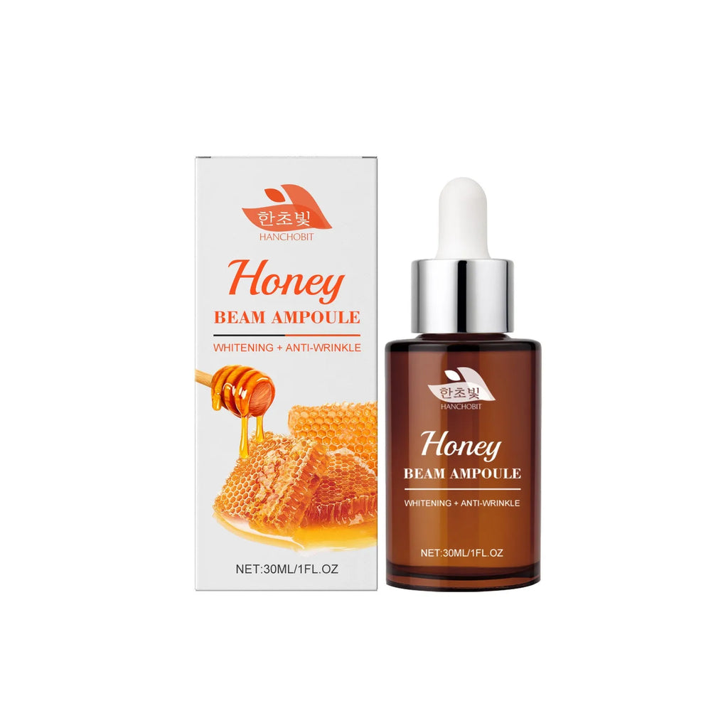 30ml bottle of moisturising facial liquid with honey and botanical extracts