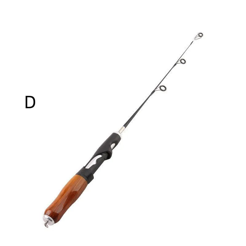 FRP ice fishing rod compact portable straight handle colour option for ice fishing boat