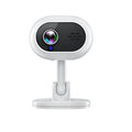 1080P HD mini WiFi camera white front view with night vision lens