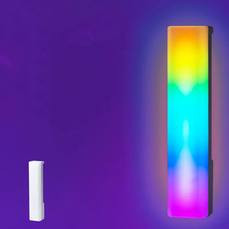 3D RGB LED ambiance lamp with voice-activated rhythm light in black or white shell