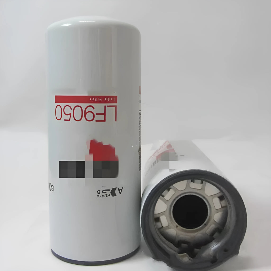 White metal diesel fuel filter element FF5776 with folding design and 2mm inlet/outlet ports.