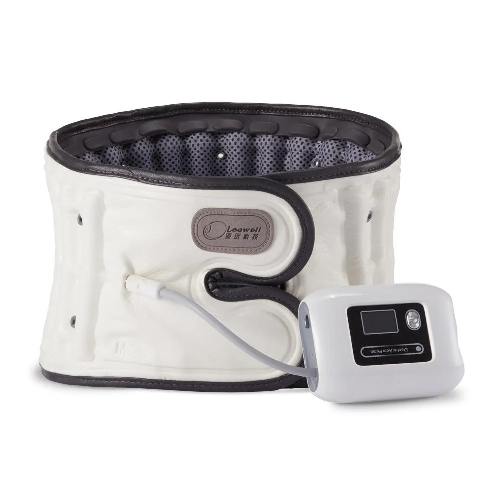 Automatic inflation lumbar disc waist supporter in PU material for back pain relief and rehabilitation
