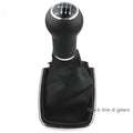 Silver and black 6-speed gear knob replacement handle for Volkswagen Mk4 models
