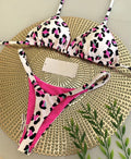 Women's printed bikini swimsuit in briefs style with cotton lining, shown in colour RT2110