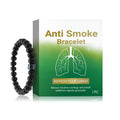 Men's smoke prevention bracelet made from glass and black gallstone materials