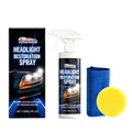 HOMONTH 120ml headlight restoration spray bottle with application sponge and microfibre towel