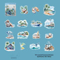 Holiday Journey series architecture journal stickers showing six landmark designs
