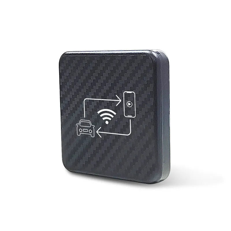 Wireless CarPlay to Android Auto conversion box with USB connector and ABS plastic housing