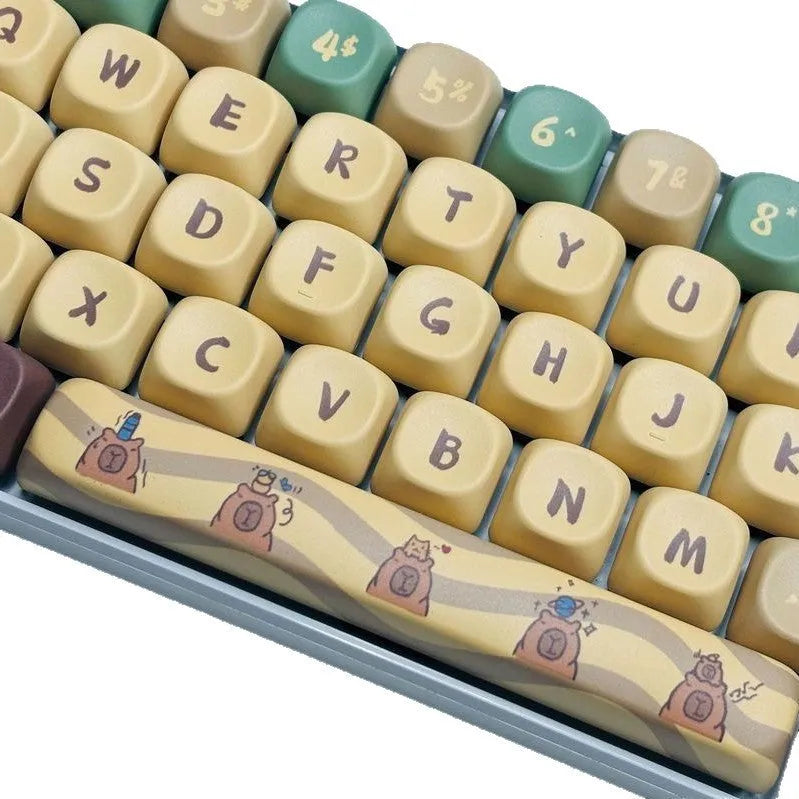 MOA Girl anime themed mechanical keyboard keycap set with 130 tall profile ABS keys