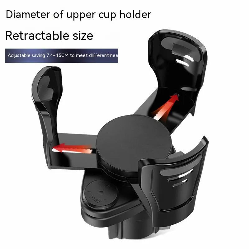 ABS plastic car cup holder upgrade in carbon fibre or matte finish for vehicle console