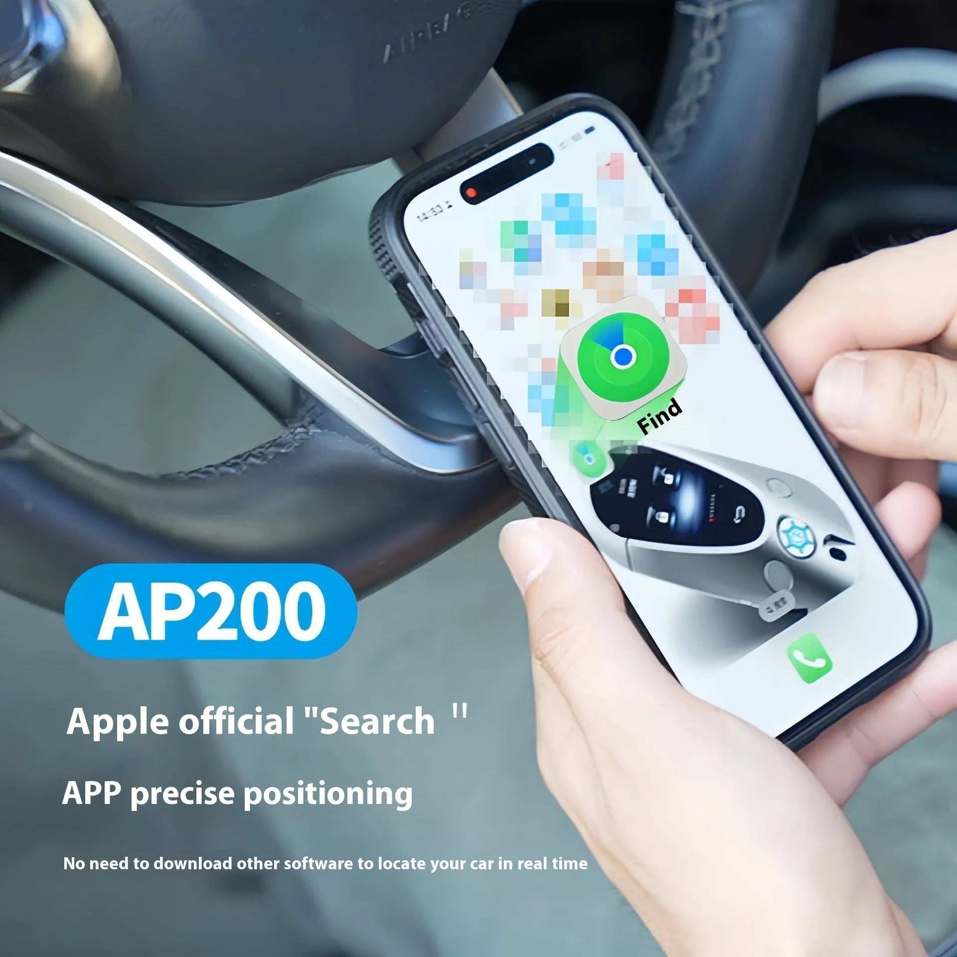Black ABS plastic GPS car charger locator for 12V socket vehicle tracking.