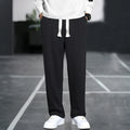 Men's high-waist casual trousers in bamboo fibre blend with multiple pockets