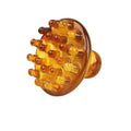 Brown disc massage comb with 21 teeth for scalp and meridian stimulation