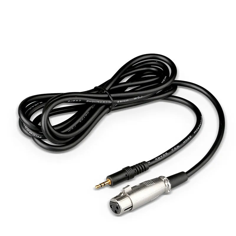 Retro-style condenser microphone with cardioid pickup pattern for K Song and recording, shown with included cable.