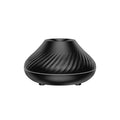 Beige and black USB aroma diffuser lamp with flame effect LED light and mist output