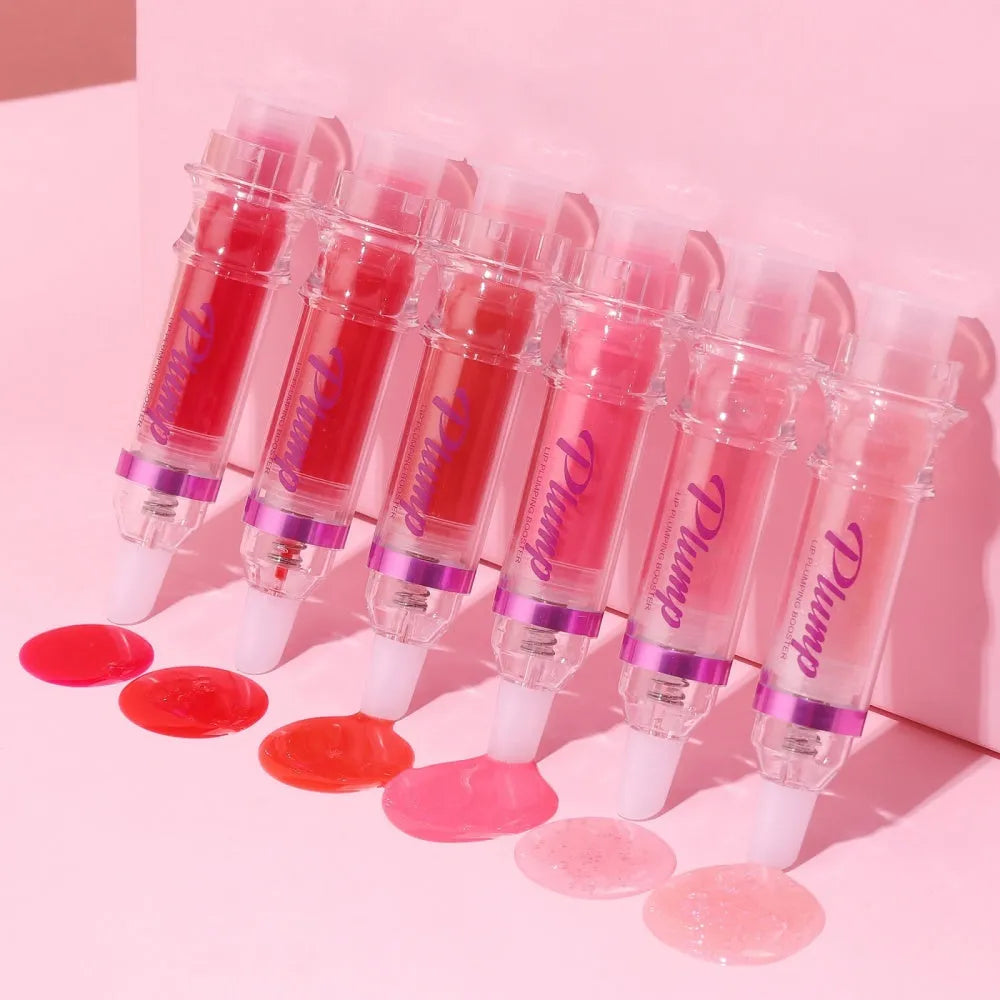 Liquid lipstick tube with glossy mirror-finish formula in six colour options