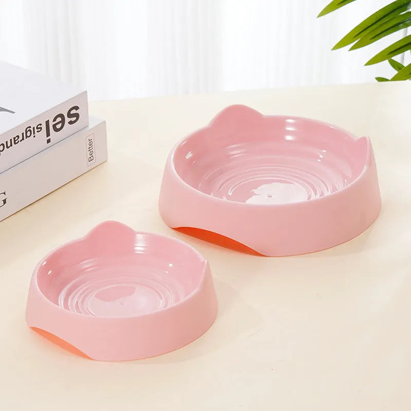 Blue ceramic dog slow feeder bowl with puzzle maze design for portion control