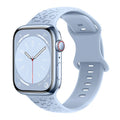 Silicone watch strap for Apple Watch with leopard print pattern, 8-word buckle, universal fit 38-49mm