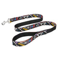 Black Christmas plaid stripe pet traction rope measuring 120cm with imitation nylon construction