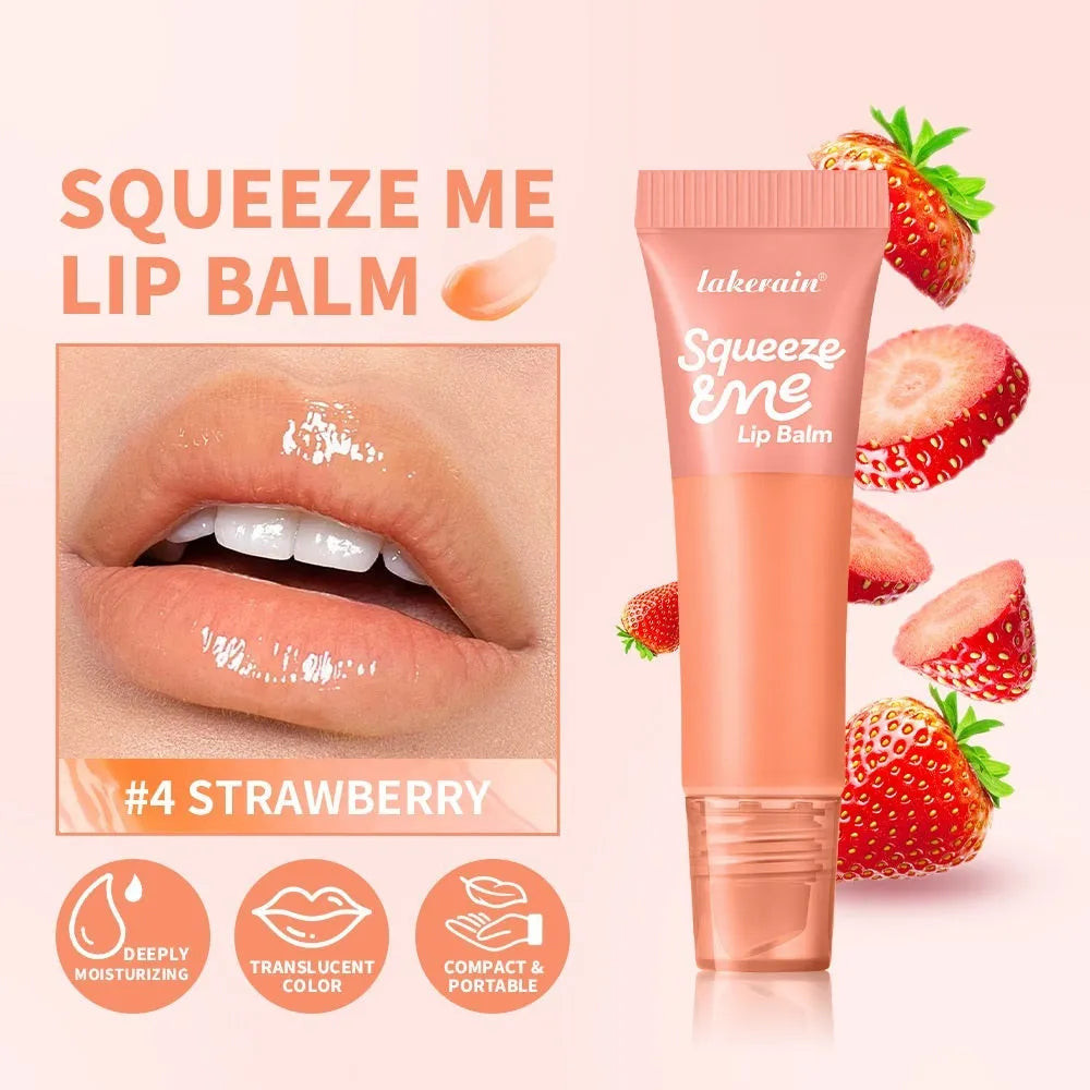 Sweet fruit flavour moisturizing squeeze lip balm 6g in grape flavour