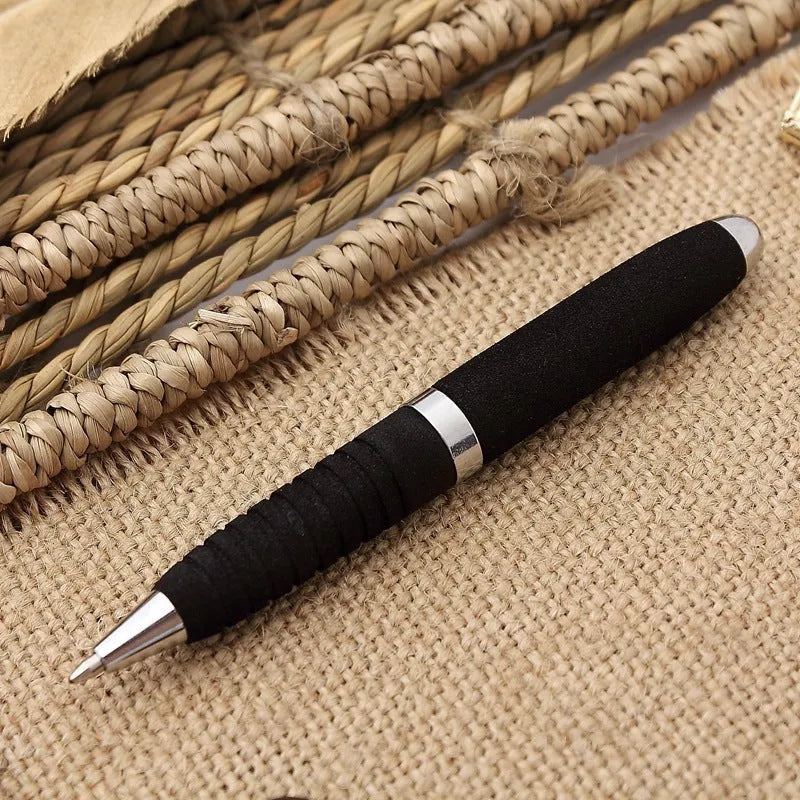 EVA metal cap mini ballpoint pen showing compact 112mm size and available refill colour options.