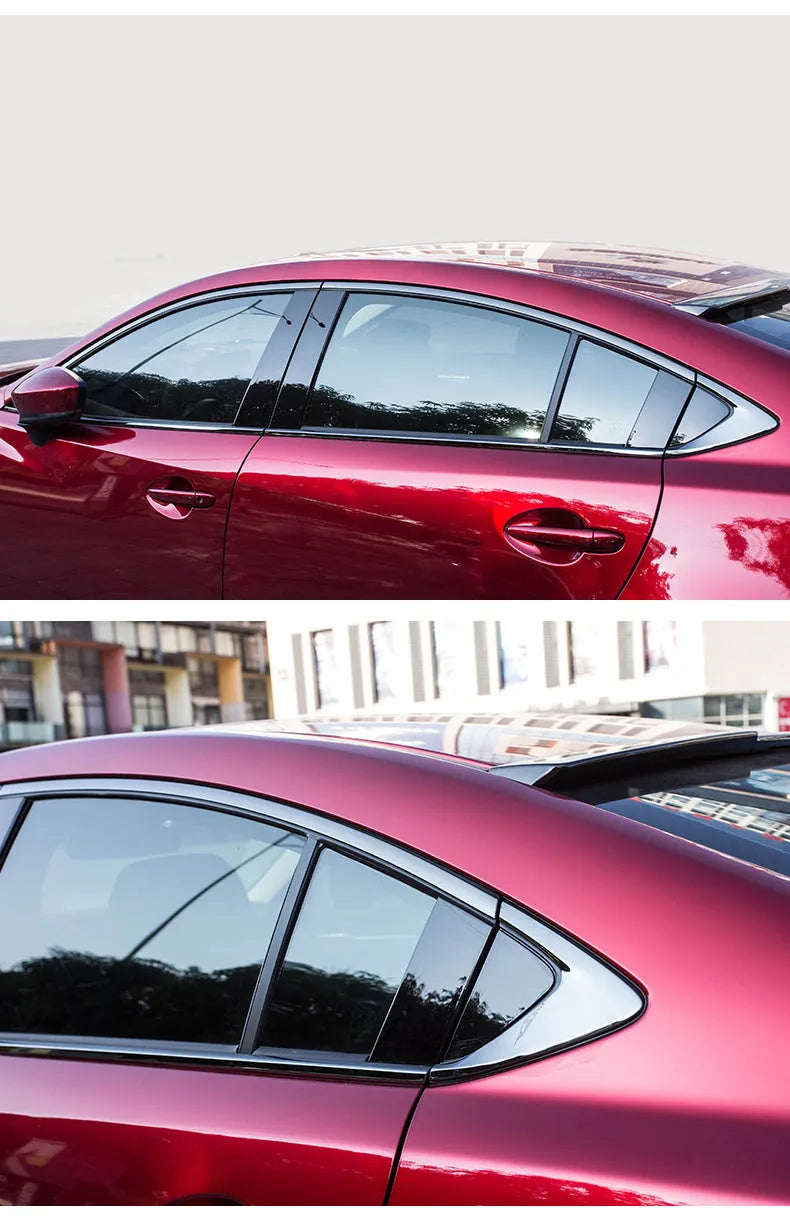 Black titanium stainless steel adhesive window trim strip for aluminium frames.