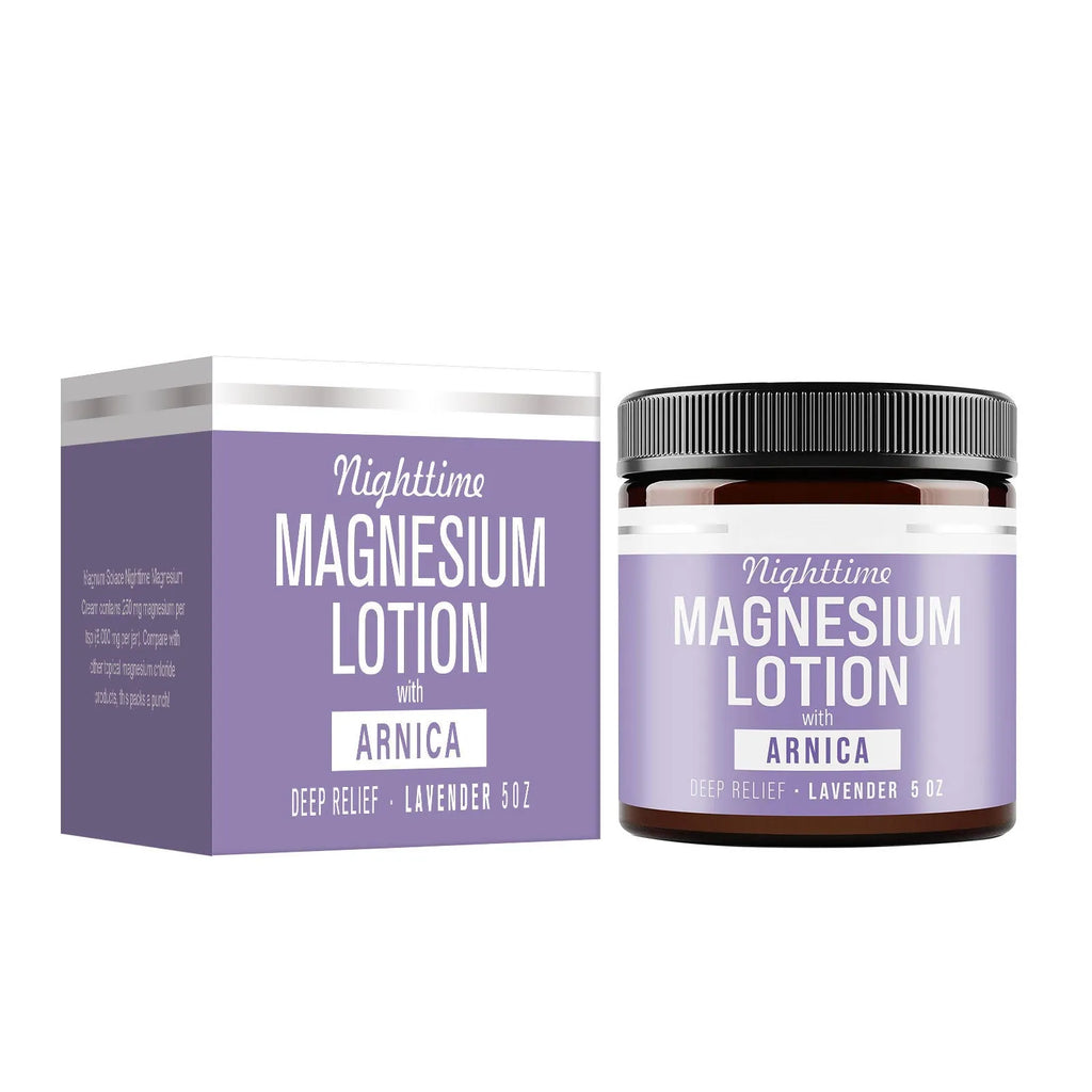 Magnesium body butter cream in 150ml jar with shea butter and grape seed oil