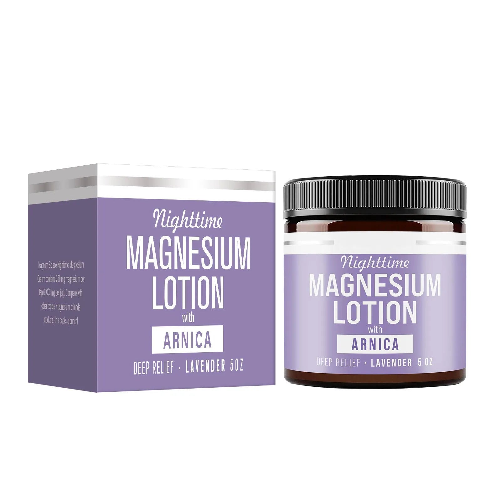 Magnesium body butter cream in 150ml jar with shea butter and grape seed oil